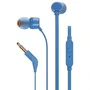 JBL Auriculares intrauditivos T110 con micrófono Jack 3.5 mm Azul